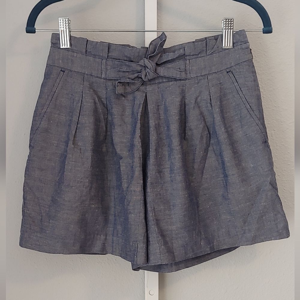 Vivayou High Waist Chambray Shorts Sz S